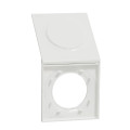 Plaque Odace Styl Pratic Schneider Blanche – avec Cache Intégré – pour Prise 1 Poste