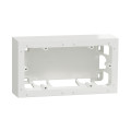 Cadre saillie blanc Schneider Odace Styl 2 postes entraxe 71mm