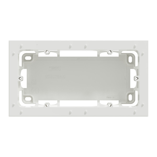 Cadre saillie blanc Schneider Odace Styl 2 postes entraxe 71mm