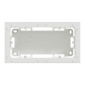 Cadre saillie blanc Schneider Odace Styl 2 postes entraxe 71mm