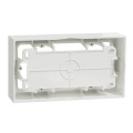 Cadre saillie blanc Schneider Odace Styl 2 postes entraxe 71mm