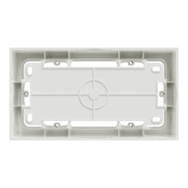 Cadre saillie blanc Schneider Odace Styl 2 postes entraxe 71mm