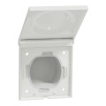 Plaque blanche avec cache souple Schneider Odace Styl Pratic 1 poste IP44