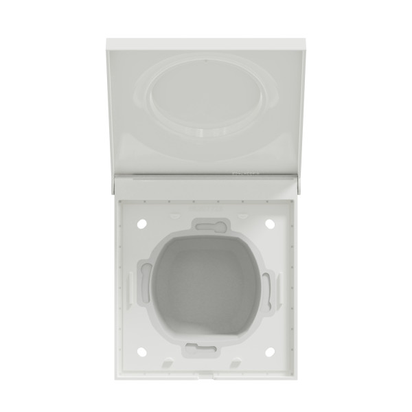 Plaque blanche avec cache souple Schneider Odace Styl Pratic 1 poste IP44