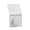 Plaque blanche avec cache souple Schneider Odace Styl Pratic 1 poste IP44