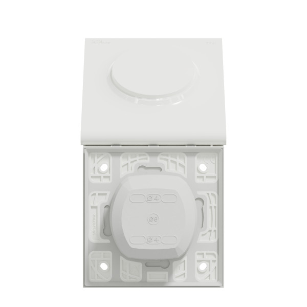 Plaque blanche avec cache souple Schneider Odace Styl Pratic 1 poste IP44