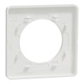 Plaque aluminium brossé avec liseré blanc Schneider Odace Touch 1 poste