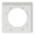 Plaque aluminium brossé avec liseré blanc Schneider Odace Touch 1 poste