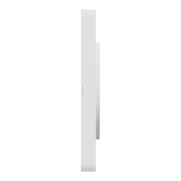Plaque aluminium brossé avec liseré blanc Schneider Odace Touch 1 poste