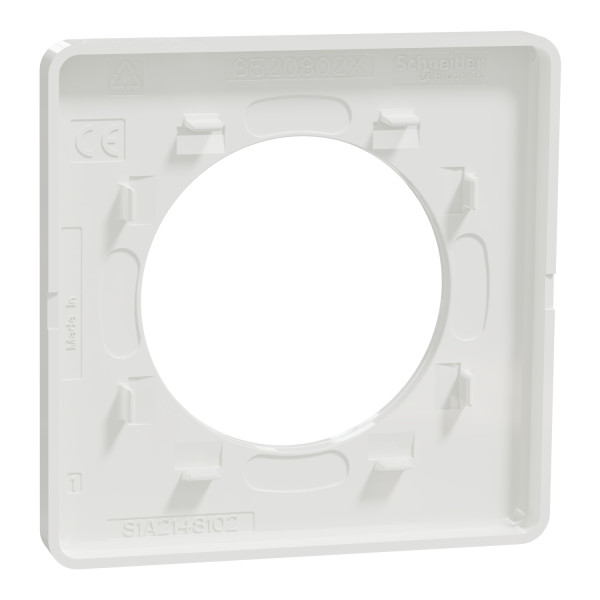 Plaque Odace Touch Schneider Bronze Brossé avec Liseré blanc – 1 Poste
