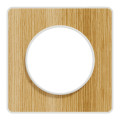 Plaque bois naturelle avec liseré blanc Schneider Odace Touch 1 poste