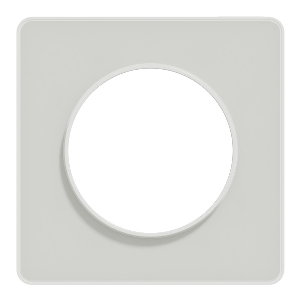 Plaque translucide blanc Schneider Odace Touch 1 poste