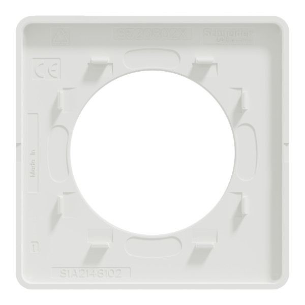 Plaque translucide blanc Schneider Odace Touch 1 poste