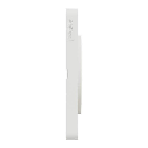 Plaque bois nordique liseré blanc Schneider Odace Touch 2 postes entraxe 71mm