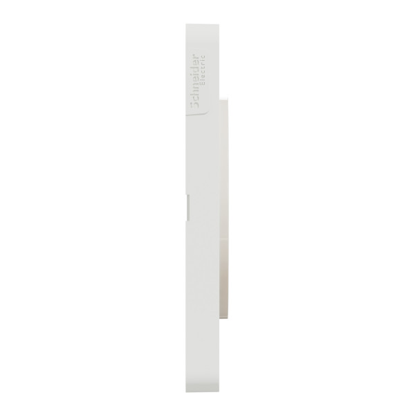 Plaque bois naturelle avec liseré blanc Schneider Odace Touch 2 postes entraxe 71mm