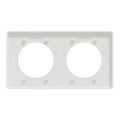 Plaque translucide blanc Schneider Odace Touch 2 postes entraxe 71mm