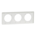 Plaque bronze brossé liseré blanc Schneider Odace Touch 3 postes entraxe 71mm