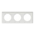 Plaque bronze brossé liseré blanc Schneider Odace Touch 3 postes entraxe 71mm