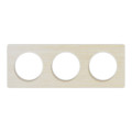 Plaque bois nordique liseré blanc Schneider Odace Touch 3 postes entraxe 71mm
