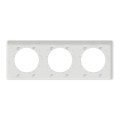 Plaque bois nordique liseré blanc Schneider Odace Touch 3 postes entraxe 71mm