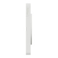 Plaque aluminium brossé liseré blanc Schneider Odace Touch 4 postes entraxe 71mm