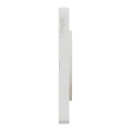 Schneider Odace Touch plaque Bois naturel liseré Blanc 4 postes horiz./vert. 71 mm