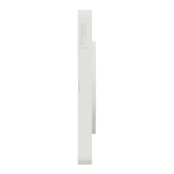 Plaque translucide blanc Schneider Odace Touch 4 postes entraxe 71mm