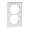 Plaque blanche Schneider Odace Touch 2 postes verticale 57mm
