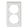Plaque blanche Schneider Odace Touch 2 postes verticale 57mm