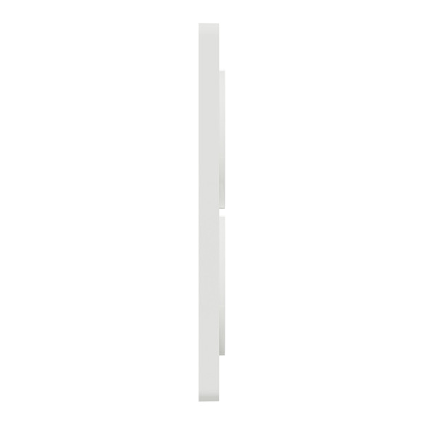 Plaque blanche Schneider Odace Touch 2 postes verticale 57mm