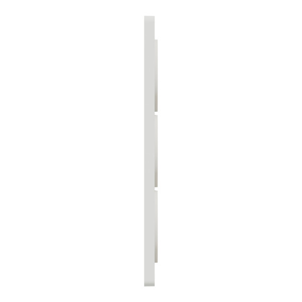 Plaque bois nordique avec liseré blanc Schneider Odace Touch 3 postes verticale 57mm