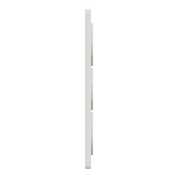 Plaque bois naturel avec liseré blanc Schneider Odace Touch 3 postes verticale 57mm