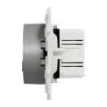 Prise USB double aluminium Schneider Odace charge rapide type A+C 18W 3,4A