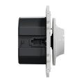 Interrupteur variateur rotatif aluminium Schneider Odace LED 3 à 100W 2 ou 3 fils 