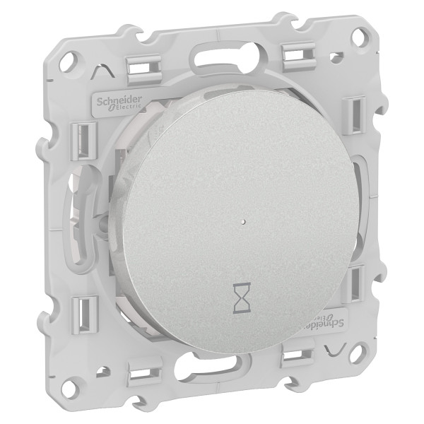 Interrupteur temporisé aluminium Schneider Odace 10A 5min à 8h