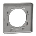 Plaque aluminium brossé avec liseré aluminium Schneider Odace Touch 1 poste