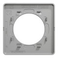 Plaque aluminium brossé avec liseré aluminium Schneider Odace Touch 1 poste