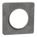 Plaque ardoise avec liseré aluminium Schneider Odace Touch 1 poste