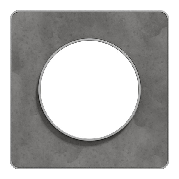Plaque ardoise avec liseré aluminium Schneider Odace Touch 1 poste
