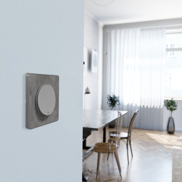 Plaque ardoise avec liseré aluminium Schneider Odace Touch 1 poste