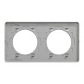 Plaque aluminium Schneider Odace Touch 2 postes entraxe 71mm