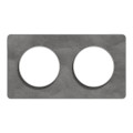 Plaque Ardoise avec Liseré Aluminium 2 Postes Horizontaux ou Verticaux Odace Touch Schneider – Entraxe 71 mm
