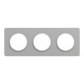 Plaque aluminium Schneider Odace Touch 3 postes entraxe 71mm