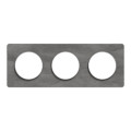Plaque ardoise avec liseré aluminium Schneider Odace Touch 3 postes entraxe 71mm