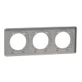 Plaque ardoise avec liseré aluminium Schneider Odace Touch 3 postes entraxe 71mm