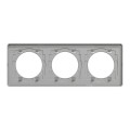 Plaque Ardoise avec Liseré Aluminium 3 Postes Horizontaux ou Verticaux Odace Touch Schneider – Entraxe 71 mm