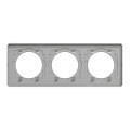 Plaque ardoise avec liseré aluminium Schneider Odace Touch 3 postes entraxe 71mm