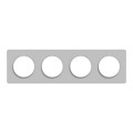 Plaque aluminium Schneider Odace Touch 4 postes entraxe 71mm