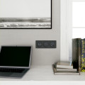 Prise USB double anthracite Schneider Odace type A+C 5Vcc 2,4A