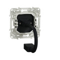 Prise HDMI Anthracite Type A Odace Schneider Electric - Prise Femelle - Câble Femelle Arrière